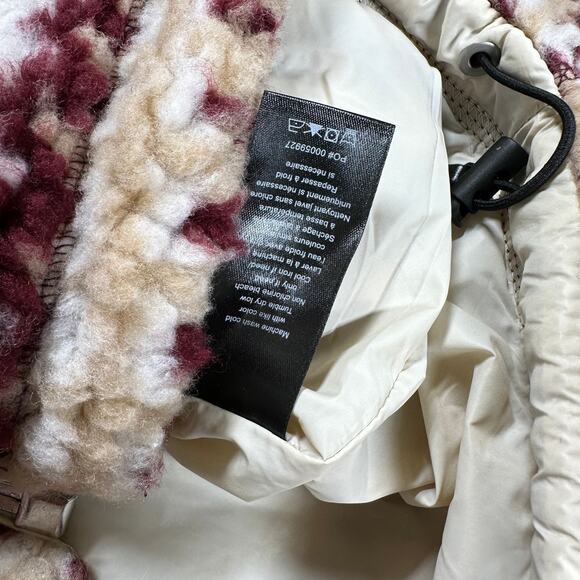 Rag & Bone NWT Fair Isle Sherpa Hoodie Size M Full Zip Side Pockets Drawstring - Picture 8 of 10